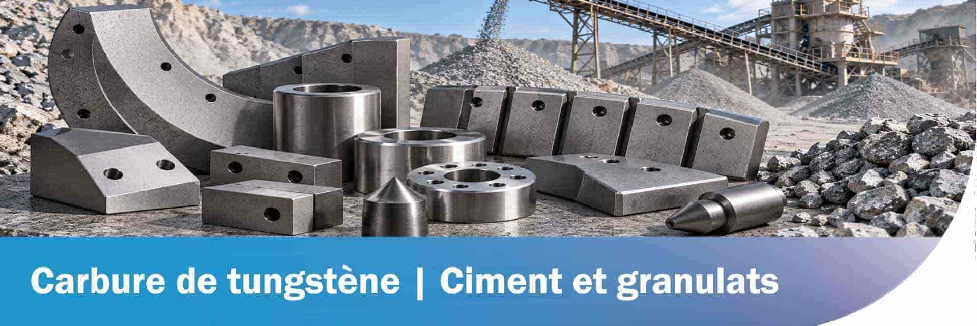 Composants d’usure en carbure de tungstène pour machines industrielles