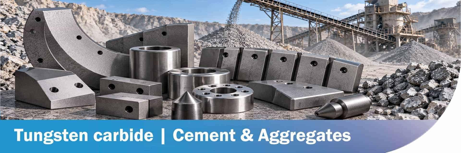 Tungsten carbide wear solutions for cement & aggregates – Engineered for Crushing, Grinding & Abrasive Material Handling