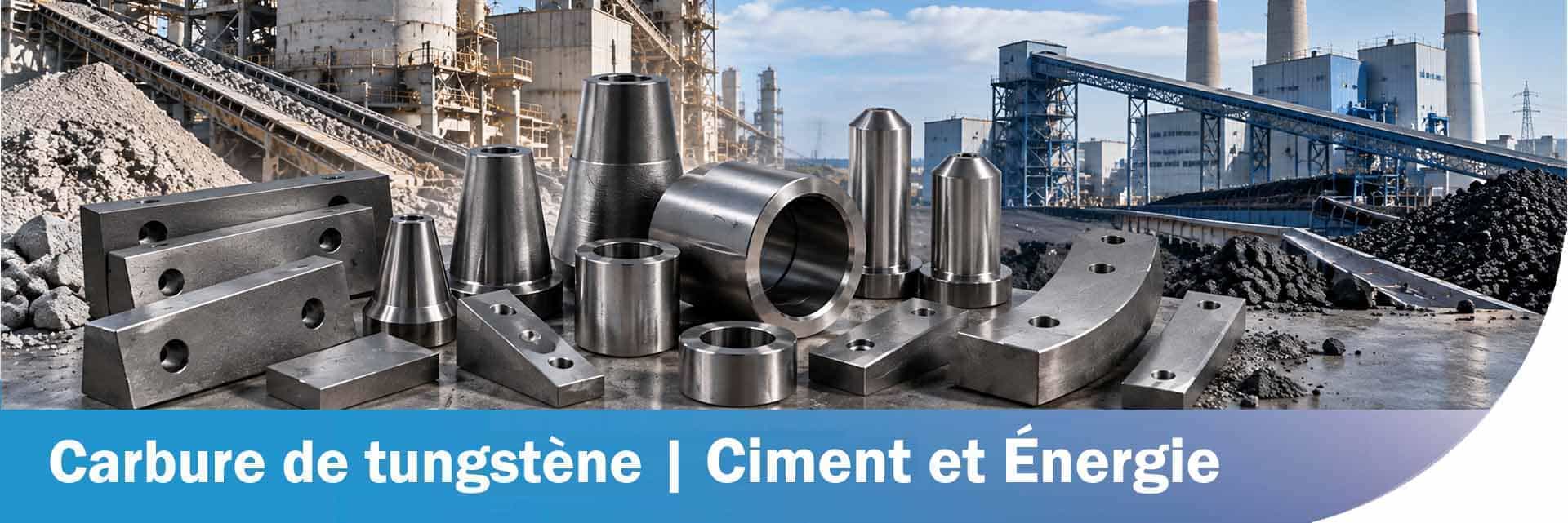 Solutions d’usure en carbure de tungstène pour le ciment et l’énergie – Conçues pour le broyage, l’érosion par particules et les conditions de procédé sévères