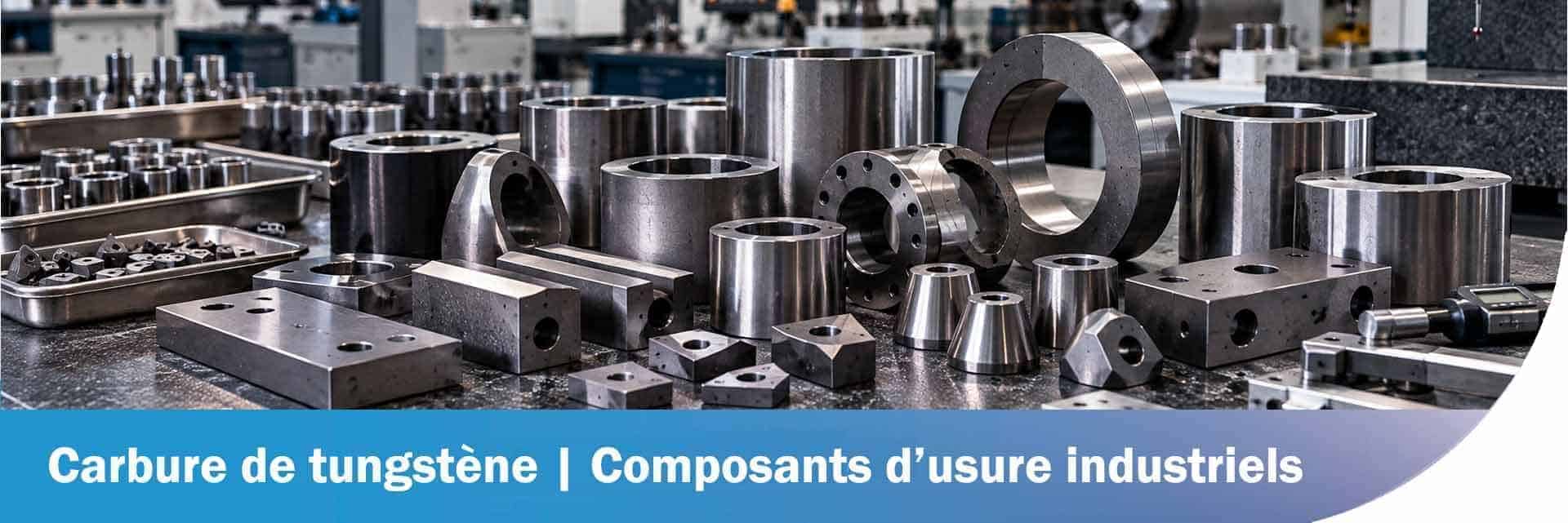 Composants d’usure en carbure de tungstène pour applications industrielles à forte usure
